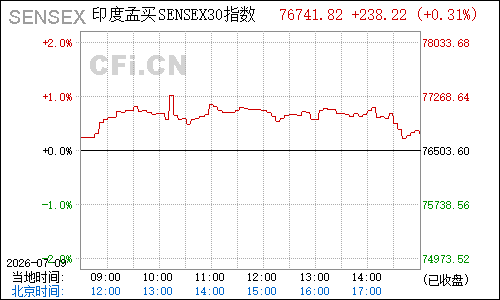 sensex印度孟买sensex30指数分时行情