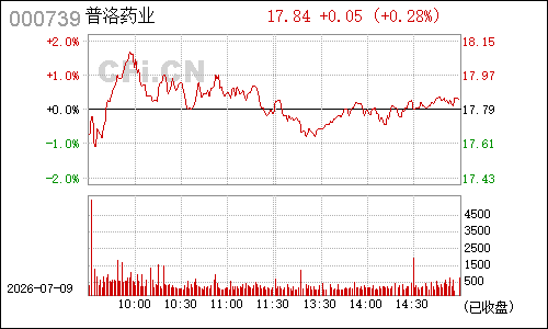000739普洛股份分时行情