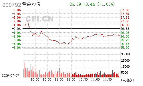 000792盐湖钾肥分时行情