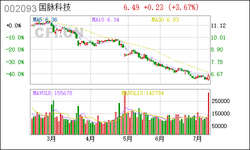 002093国脉科技日线行情