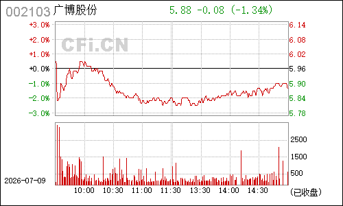 002103广博股份分时行情