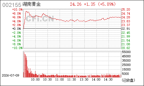 002155辰州矿业分时行情