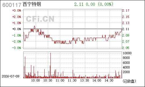 600117西宁特钢分时行情