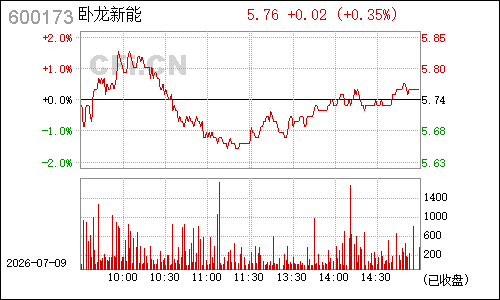 600173卧龙地产分时行情