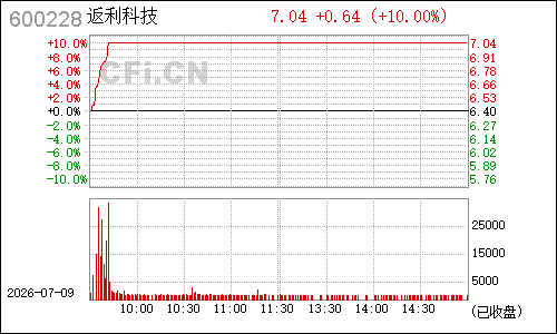 600228昌九生化分时行情