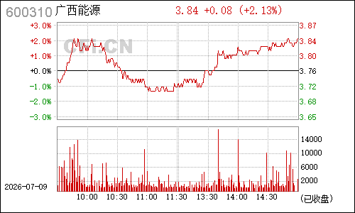600310桂东电力分时行情