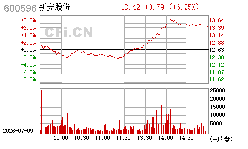600596新安股份分时行情