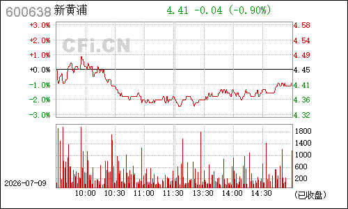 600638新黄浦分时行情