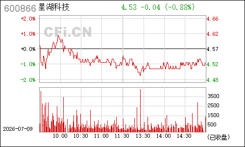 600866星湖科技分时行情